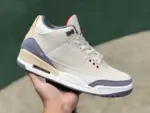 Air Jordan 3 "Off-White/Gray Canvas" DH7139-100 - 图片 2