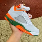 Air Jordan 5 Low "White/Orange/Green" FQ1293-018 - 图片 2