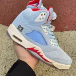 Air Jordan 5 x Trophy Room "Ice Blue" CI1899-400 - 图片 2