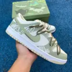 Nike Dunk Low "Double Swoosh Tea Set" White/Green DV0831-003 - 图片 2
