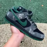 There Skateboards x Nike Dunk SB Black/Green HF7743-001 - 图片 2