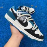 Nike Dunk Low "Black/White/Blue" Rope Strap DV0834-101 - 图片 2