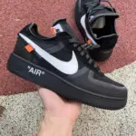 OFF-WHITE x Nike Air Force 1 "Black" AO4606-001 - 图片 3