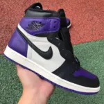 Air Jordan 1 "Pine Green" Black Purple Toe 555088-501 - 图片 2