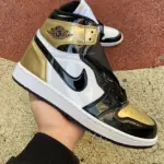 Air Jordan 1  "Top 3 Black and Gold Toe" 861428-001 - 图片 5
