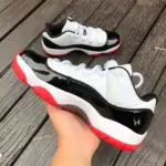 Air Jordan 11 Low "Black White Red" AV2187-160 - 图片 4