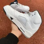 Air Jordan 5 White/Black-Sail-Metallic Silver DD0587-110 - 图片 4