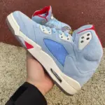 Air Jordan 5 x Trophy Room "Ice Blue" CI1899-400 - 图片 4