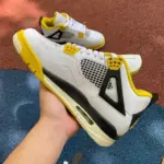 Air Jordan 4 AJ4 White/Orange Retro  Basketball Shoes AQ9129-101 - 图片 4