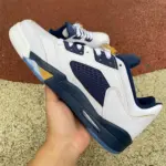 Air Jordan 5 Low GS Retro White/Blue 819171-135 - 图片 4