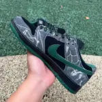 There Skateboards x Nike Dunk SB Black/Green HF7743-001 - 图片 4