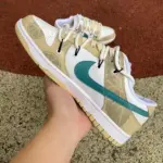 Nike Dunk Low "White/Brown/Green" FD9911-101 - 图片 4