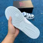 Nike Dunk Low "Double Swoosh Cross Graffiti" White/Grey DV0831-101 - 图片 5