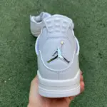 Air Jordan 4 Pure Money AJ4 White Silver Shoes 308497-100 - 图片 4