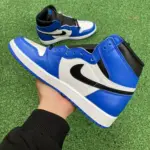 Air Jordan 1 OG High AJ1 White Blue Lightning 555088-403 - 图片 6
