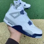 Air Jordan 4 AJ4 White/Blue "Midnight Navy" Speckled Retro DH6927-140 - 图片 5