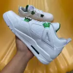 Air Jordan 4 White Green Metal Buckle Couple CT8527-113 - 图片 8