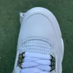 Air Jordan 4 Pure Money AJ4 White Silver Shoes 308497-100 - 图片 7