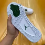 Air Jordan 4 White Green Metal Buckle Couple CT8527-113 - 图片 9