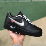OFF-White x Nike Air Force 1 "Black Silver"  AV5210-100