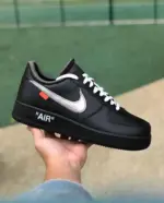 OFF-White x Nike Air Force 1 "Black Silver"  AV5210-100
