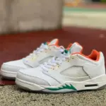 Air Jordan 5 Low "White/Orange/Green" FQ1293-018