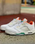 Air Jordan 5 Low "White/Orange/Green" FQ1293-018
