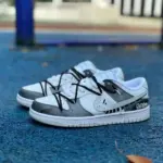 Nike Dunk Low "Double Swoosh Cross Graffiti" White/Grey DV0831-101