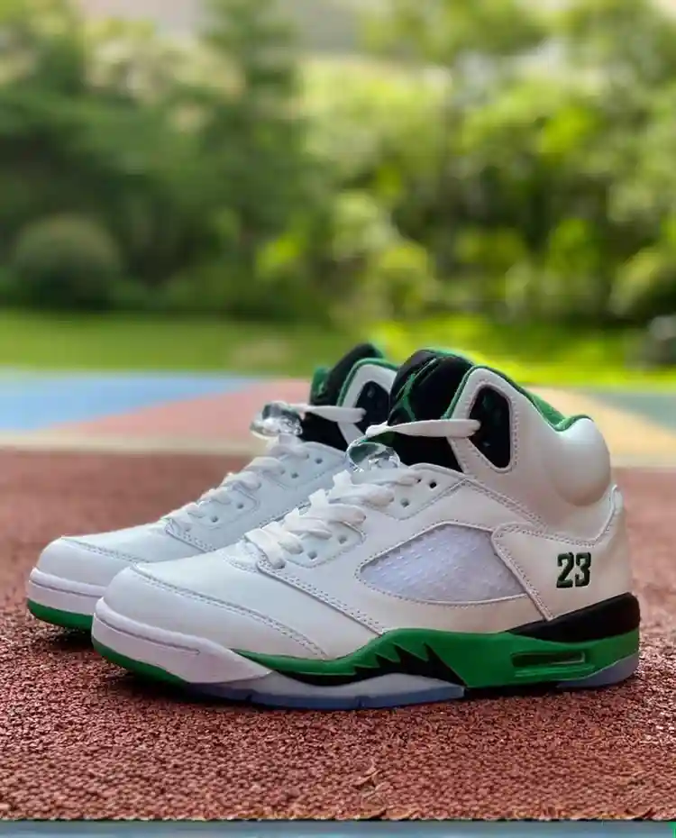 bria_ad15098fb6c39a0f.webp Air Jordan 5 "Burgundy Lucky Green" DD9336-103 - 图片 1