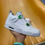 Air Jordan 4 White Green Metal Buckle Couple CT8527-113