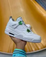 Air Jordan 4 White Green Metal Buckle Couple CT8527-113