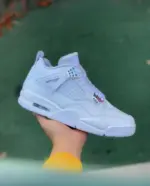 Air Jordan 4 Pure Money AJ4 White Silver Shoes 308497-100