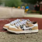 Nike Dunk Low "White/Brown Burberry-Inspired" DD1503-124