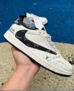 Travis Scott x Air Jordan 1 Low x Louis Vuitton "Reverse Swoosh"  SJ2068-005