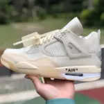 Air Jordan 4 Off White AJ4 Virgil Abloh Sail Transparent CV9388-100
