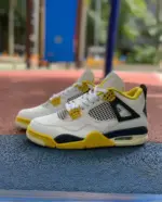 Air Jordan 4 AJ4 White/Orange Retro  Basketball Shoes AQ9129-101