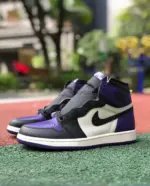 Air Jordan 1 "Pine Green" Black Purple Toe 555088-501